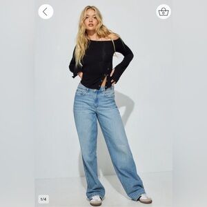 NEVER WORN Garage Baggy Jeans, medium wash Mari Blue, size 00